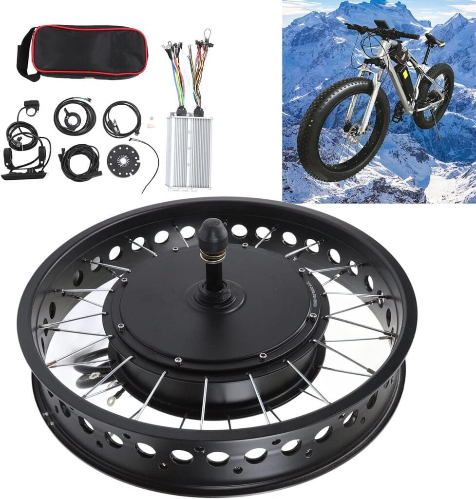 20 Rear Wheel Electric Hub Motor Kit, 20inch 72V 3000W Electric Bike Controller S900 Panel Rear Drive Hub Thumb Throttle Kit for Electric Bike Conversion