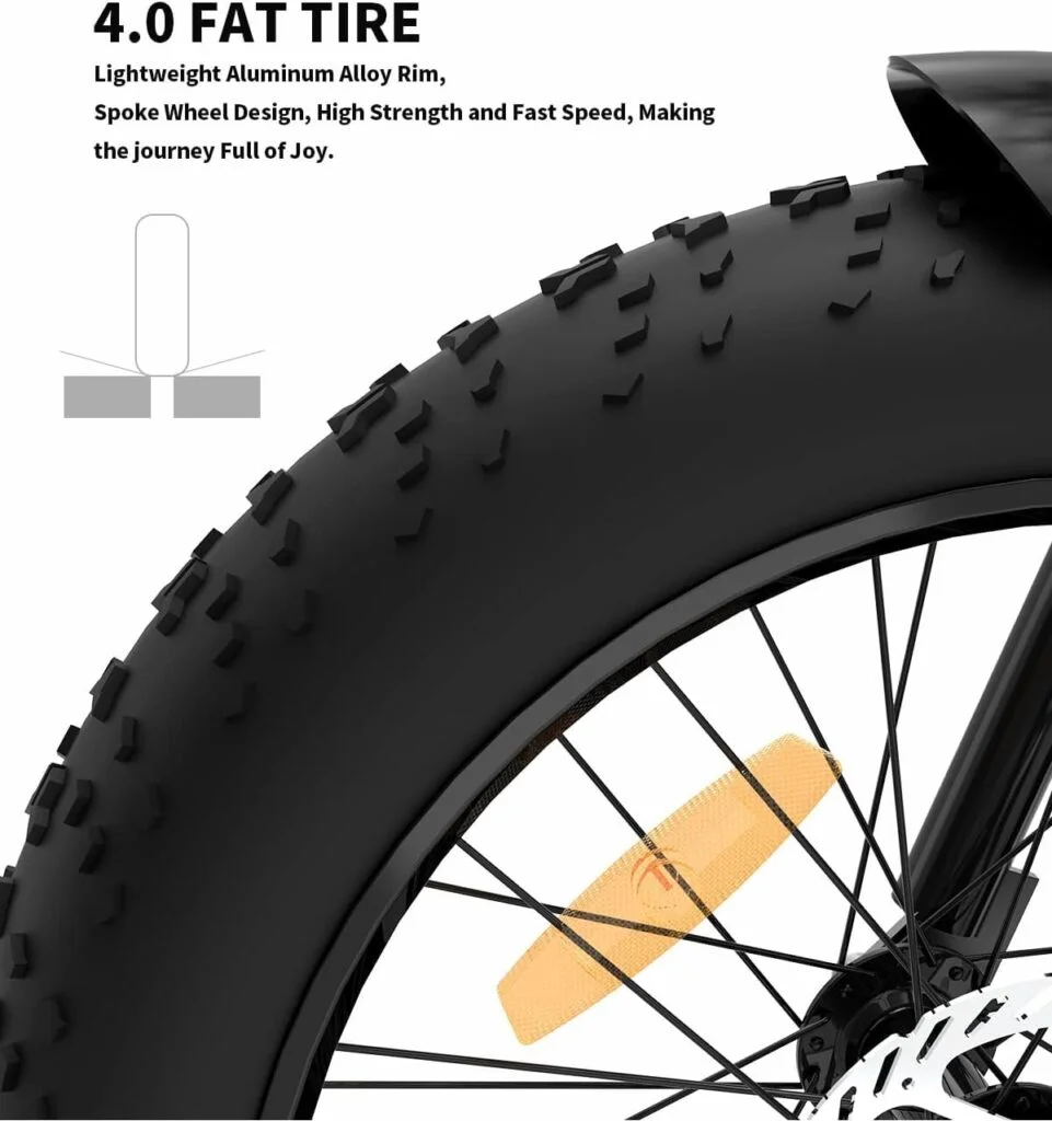 aostirmotor Folding Electric Bike 20 inch Fat Tire Electric Bicycle with 500W Motor 36V 13AH Removable Lithium Battery,ebike for Adults