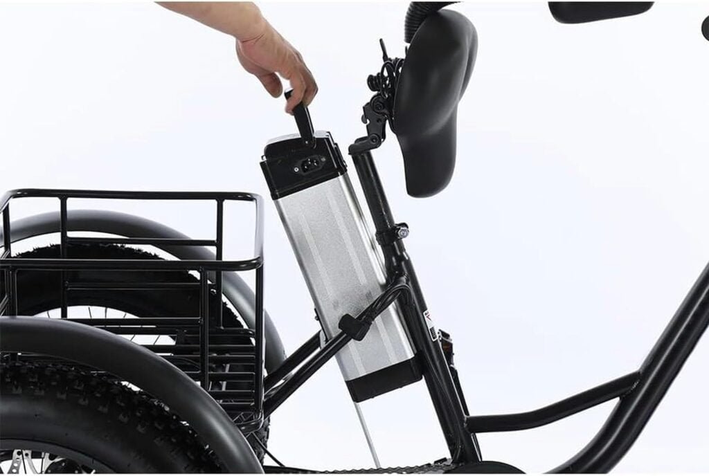 CNAOHGHN 500W Motor Electric Tricycle, 48V Removable Battery Fat Tire Trike Seniors Cycling 3 Wheels E-Bike with Carry Cargo FrontRear Big Basket CNAOHGHN 500W Motor Electric Tricycle, 48V Removable Battery Fat Tire Trike Seniors Cycling 3 Wheels E-Bike with Carry Cargo FrontRear Big Basket