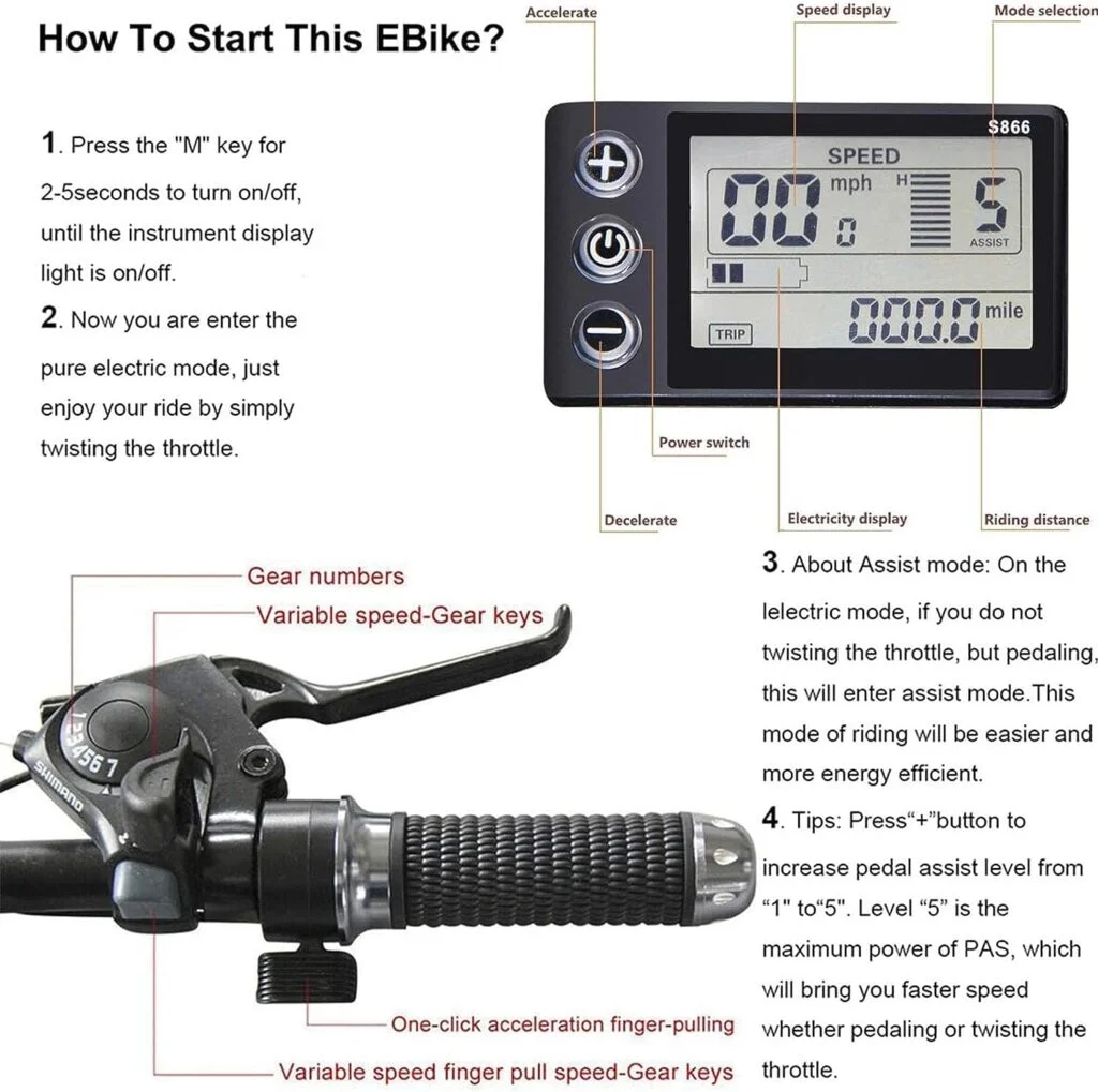 EUROBIKE Electric Bike for Adults, 26 Mountain Ebikes, 350W Powerful Motor Folding Adult Electric Bicycles, 36V 8AH Lithium Battery, 21 Speed Gears Ebike