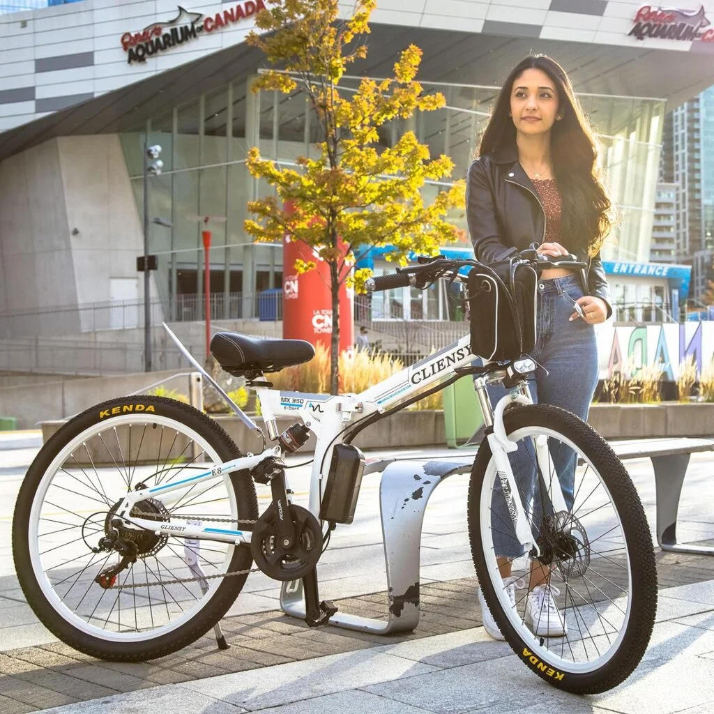 EUROBIKE Electric Bike for Adults, 26 Mountain Ebikes, 350W Powerful Motor Folding Adult Electric Bicycles, 36V 8AH Lithium Battery, 21 Speed Gears Ebike