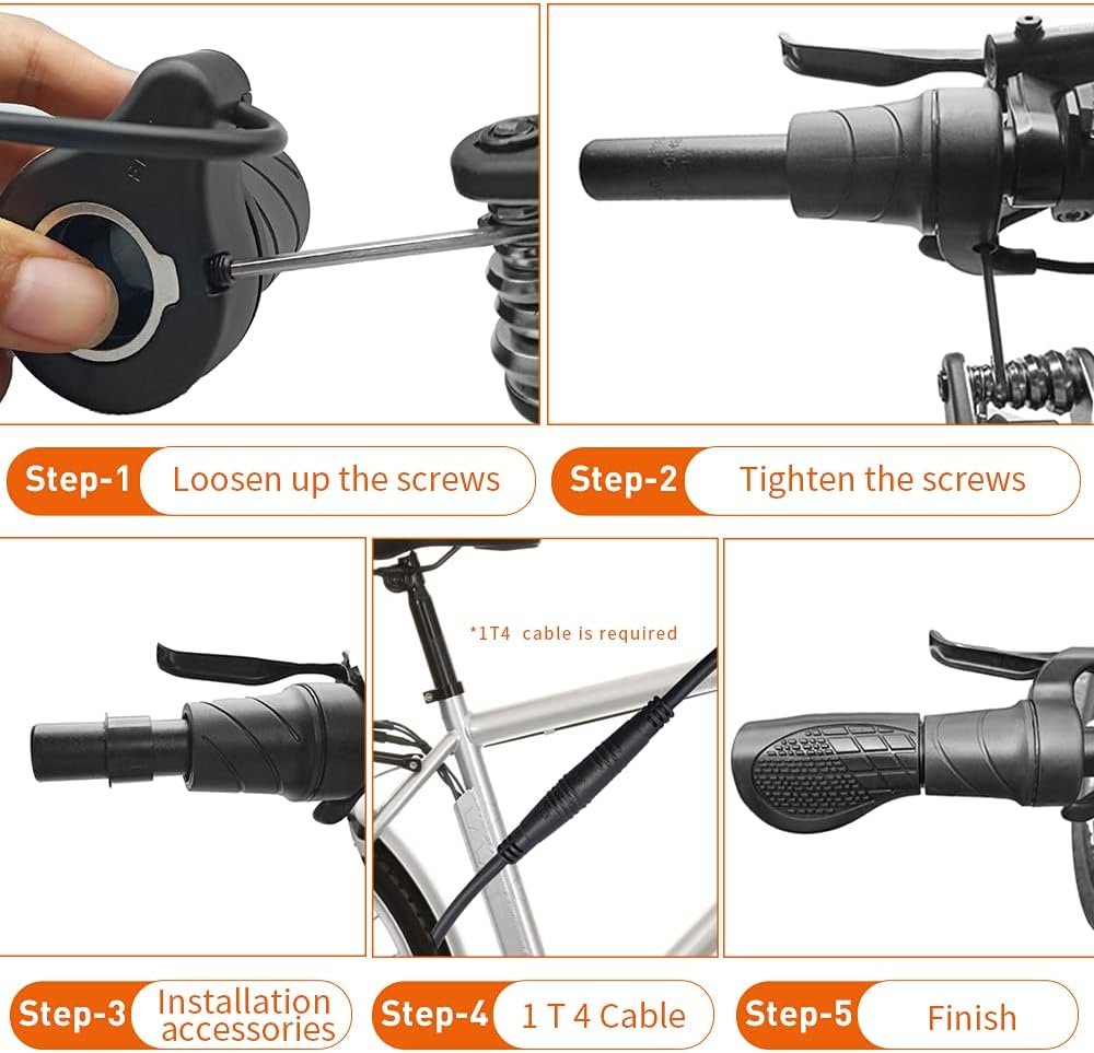 HUDAMZKY Electric Bicycle Right/Left Handle 20X/76X Half Twist Throttle 24V 36V 48V 60V 72V SM/Waterproof Connector for E Bikes or Folding Electric Scooter HUDAMZKY Electric Bicycle Right/Left Handle 20X/76X Half Twist Throttle 24V 36V 48V 60V 72V SM/Waterproof Connector for E Bikes or Folding Electric Scooter
