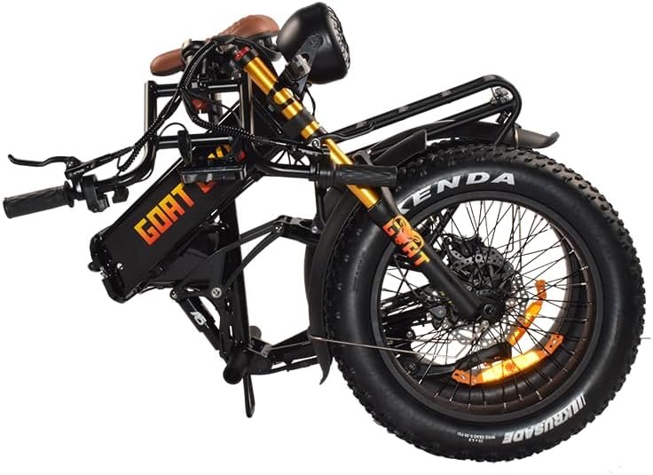 The Fold A Goat 1500W Peak 48V 15Ah 35MPH Adults Folding Electric Bike Available with Pedals Or No Pedals, 20 Fat Tire Ebike, Full Color LCD Display The Fold A Goat 1500W Peak 48V 15Ah 35MPH Adults Folding Electric Bike Available with Pedals Or No Pedals, 20 Fat Tire Ebike, Full Color LCD Display