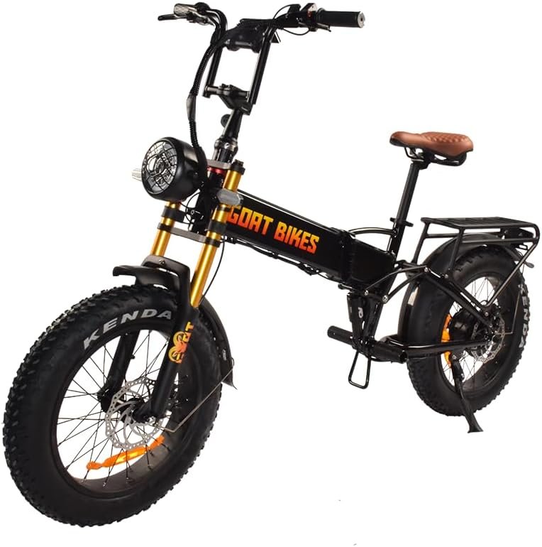 The Fold A Goat 1500W Peak 48V 15Ah 35MPH Adults Folding Electric Bike Available with Pedals Or No Pedals, 20 Fat Tire Ebike, Full Color LCD Display The Fold A Goat 1500W Peak 48V 15Ah 35MPH Adults Folding Electric Bike Available with Pedals Or No Pedals, 20 Fat Tire Ebike, Full Color LCD Display